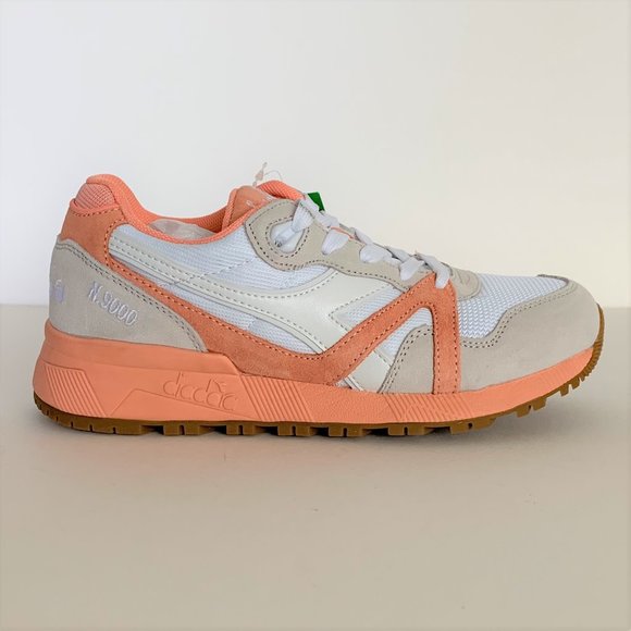 Diadora N9000 III Peach Pink Suede Sneakers - Picture 1 of 8